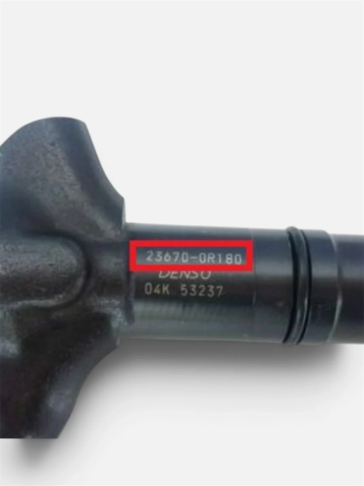 Denso DCRI107690 injector part number close-up