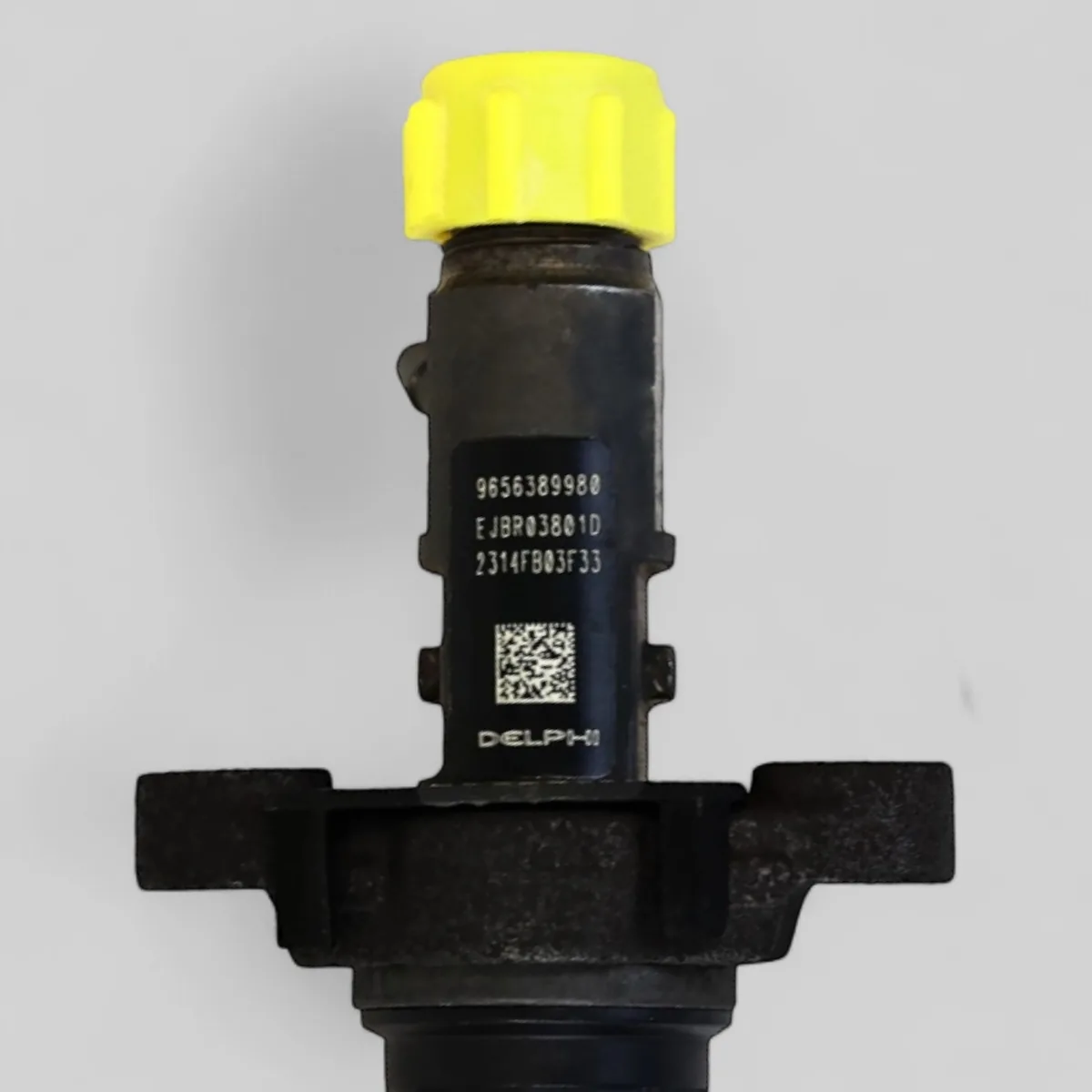 Delphi EJBR03801D part-number close-up showing 9656389980 PSA OEM marking