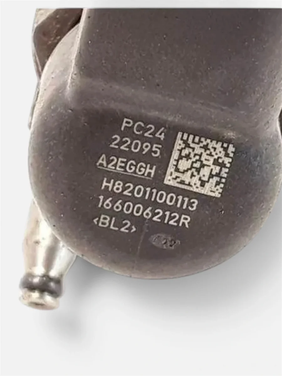 Delphi 166006212R part-number close-up showing etched 166006212R / H8201100113 / PC24 solenoid head