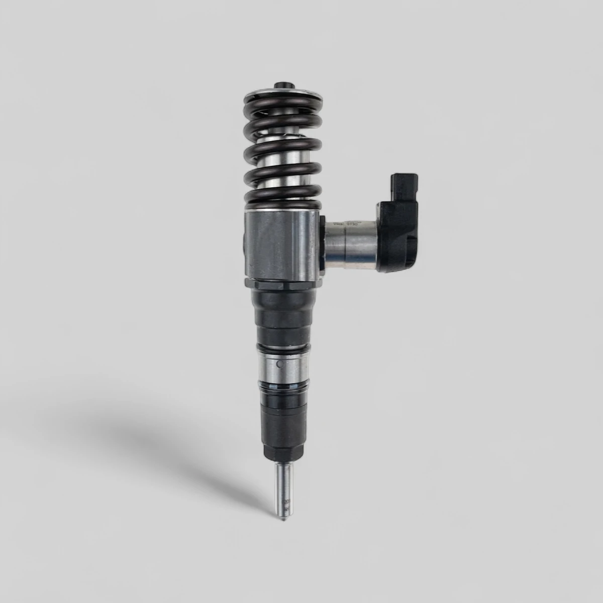Remanufactured Siemens VDO / Continental 03G130073S diesel injector — standing side view