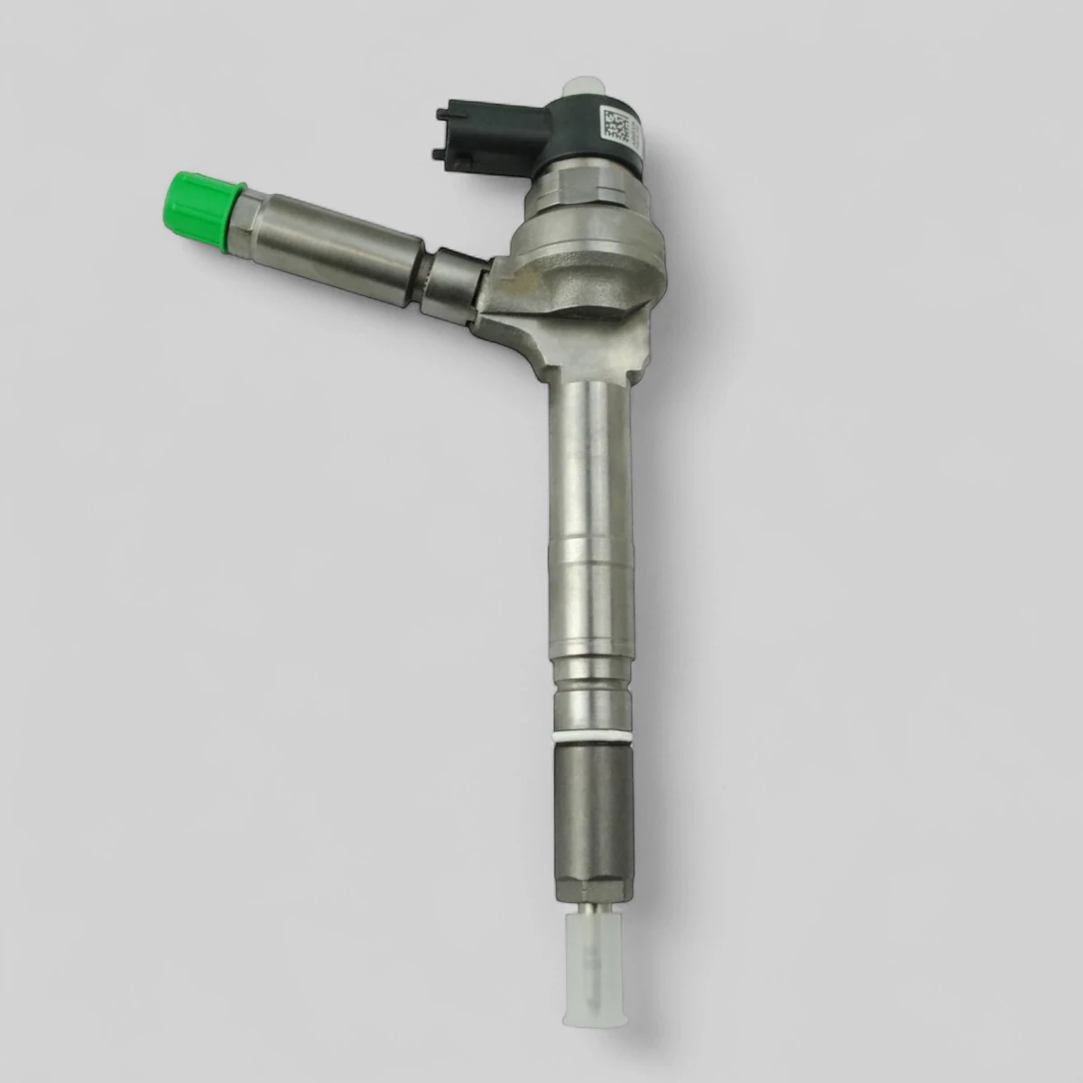 Remanufactured Bosch 0445110175 diesel injector — standing side view