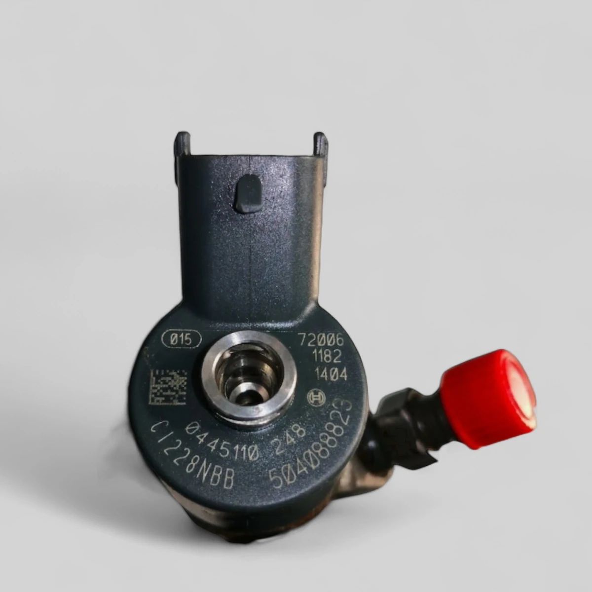 Bosch 0445110248 diesel injector part-number close-up (0445110 248 / 504088823)