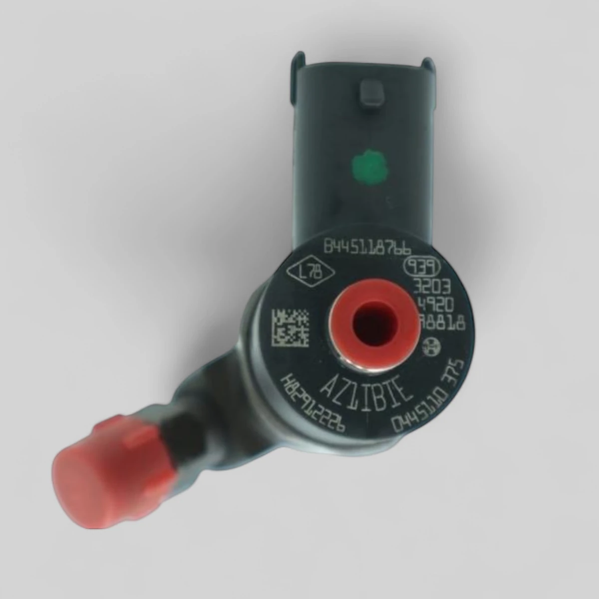 Remanufactured Bosch 0445110375 diesel injector — part number close-up