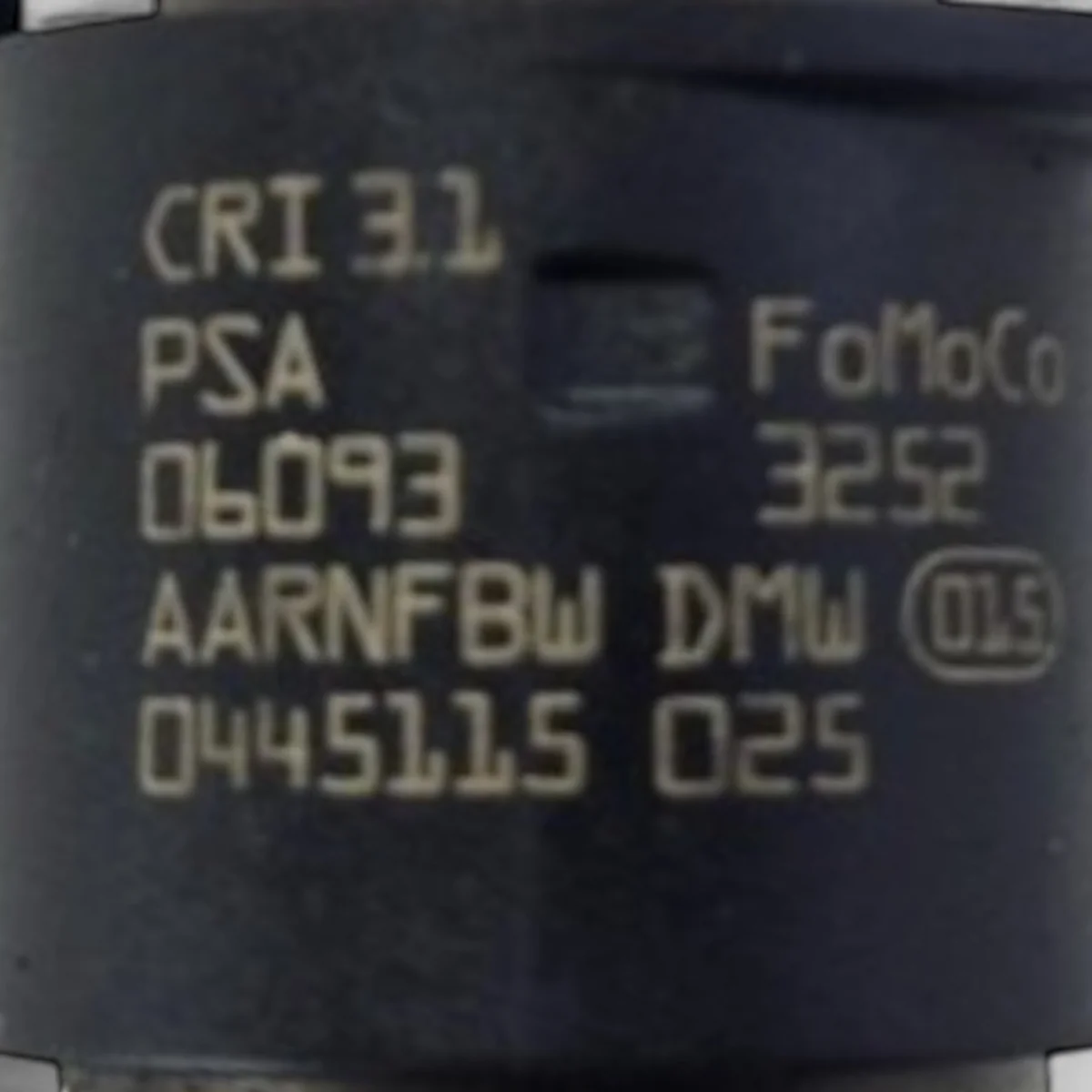 Remanufactured Bosch 0445115025 diesel injector — part number close-up
