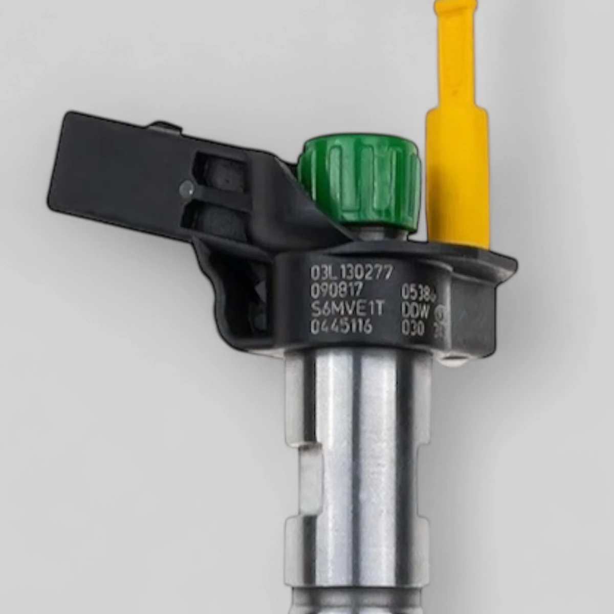 Remanufactured Bosch 0445116030 diesel injector — part number close-up