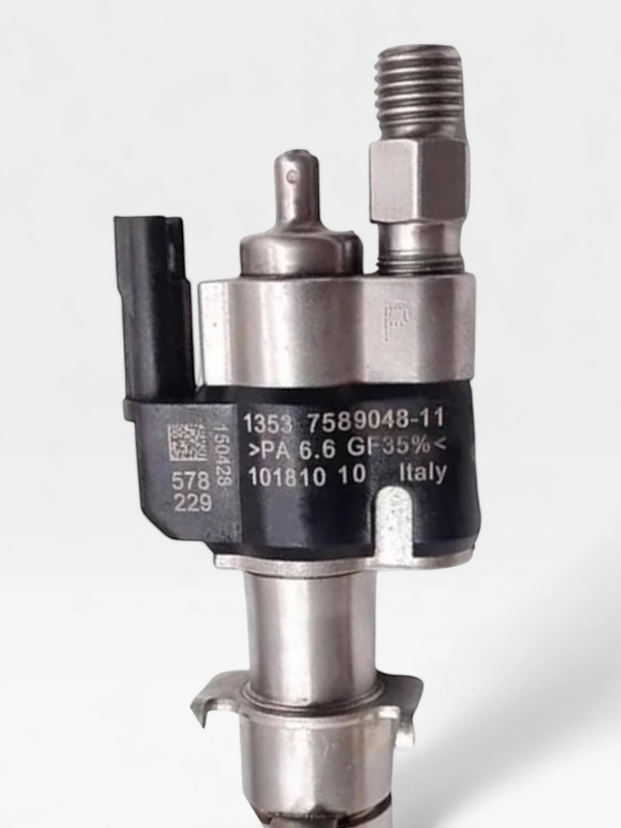 Remanufactured Siemens VDO / Continental 563000210 diesel injector — standing side view