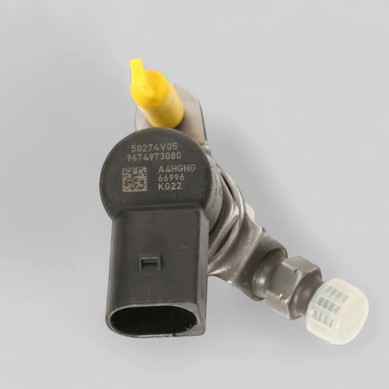 Siemens VDO A2C59513556 diesel injector laser etching close-up showing part number