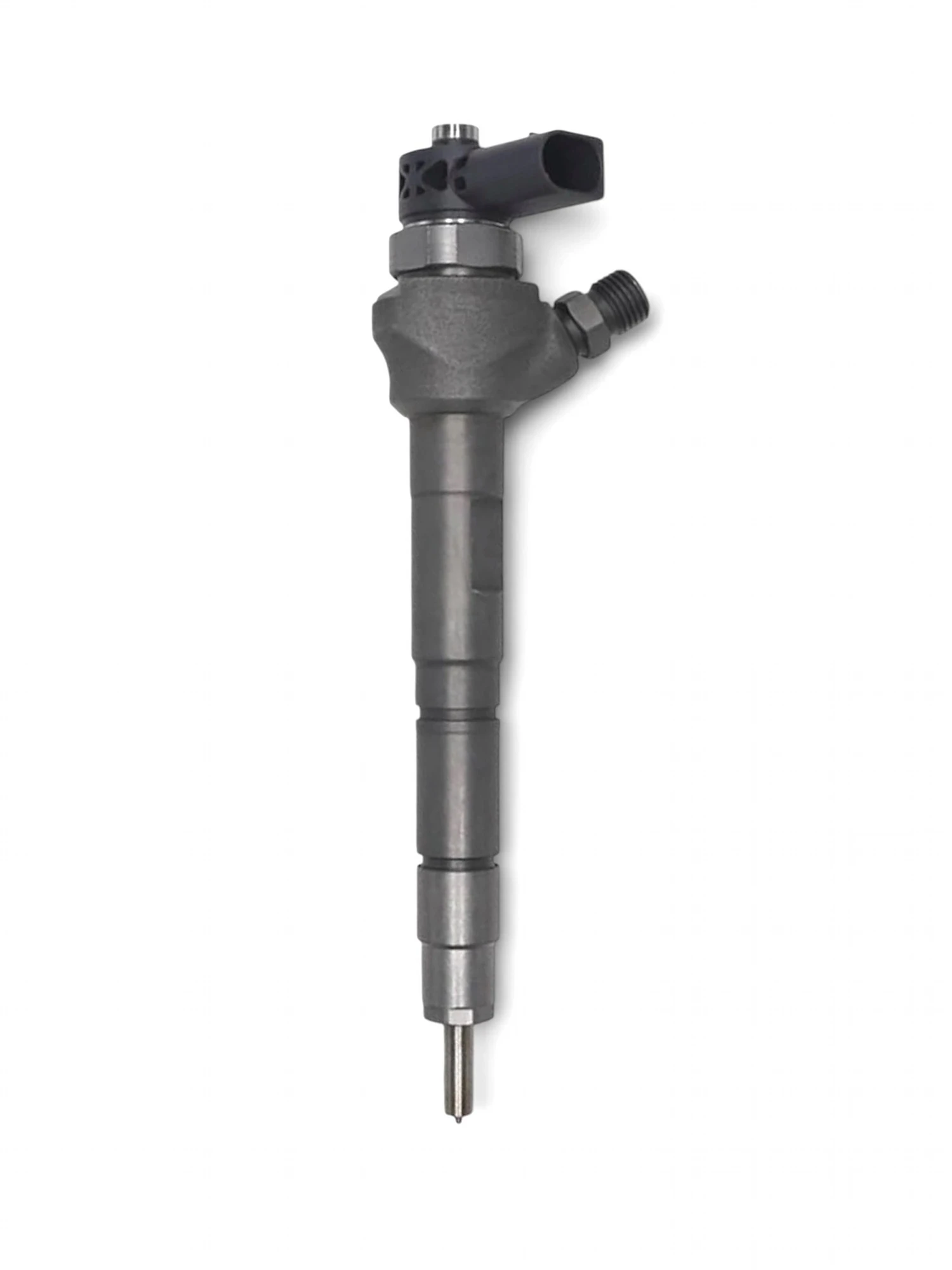 Bosch 0445110369 remanufactured diesel injector standing view