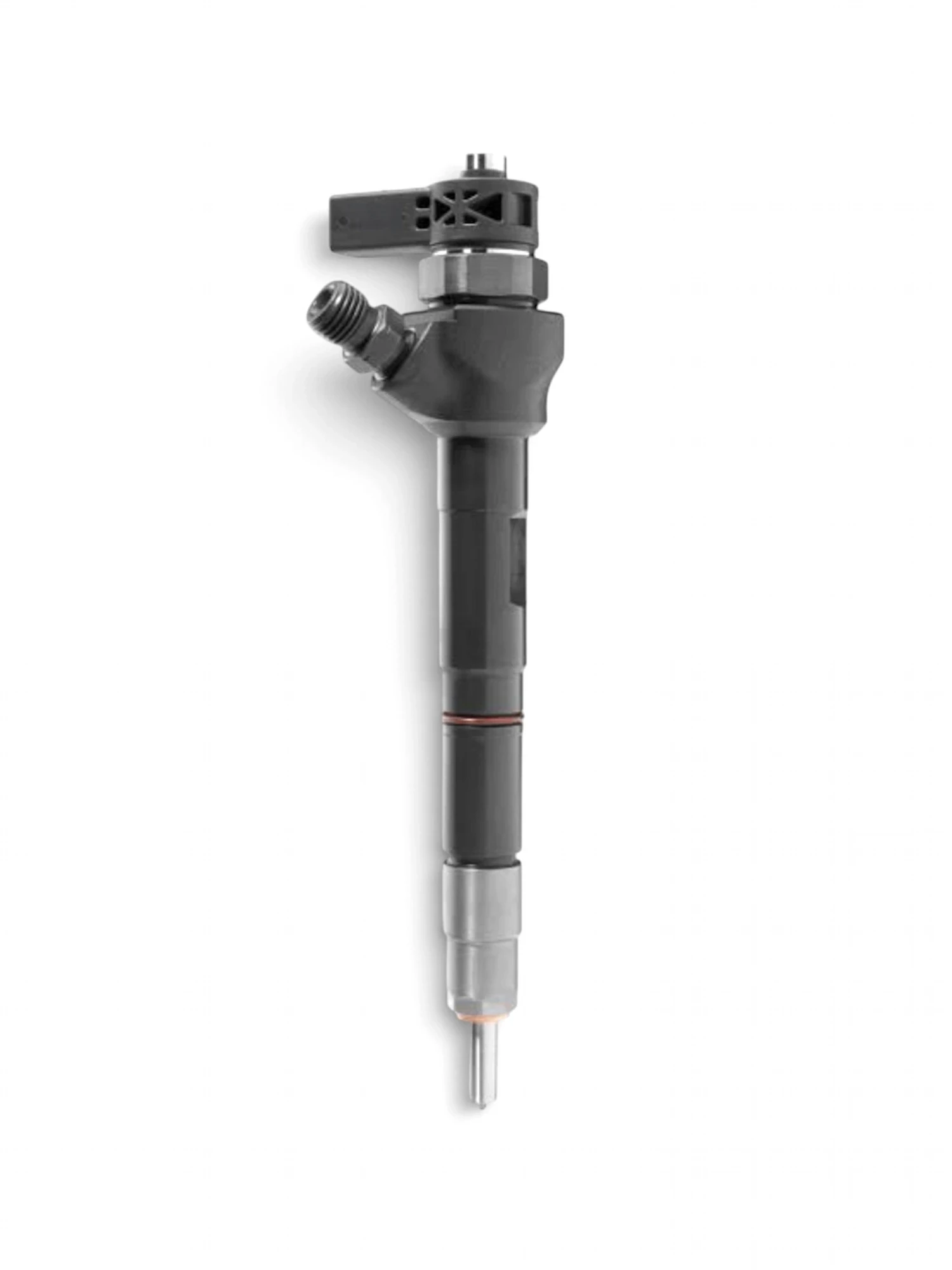 Bosch 0445110470 remanufactured diesel injector standing view