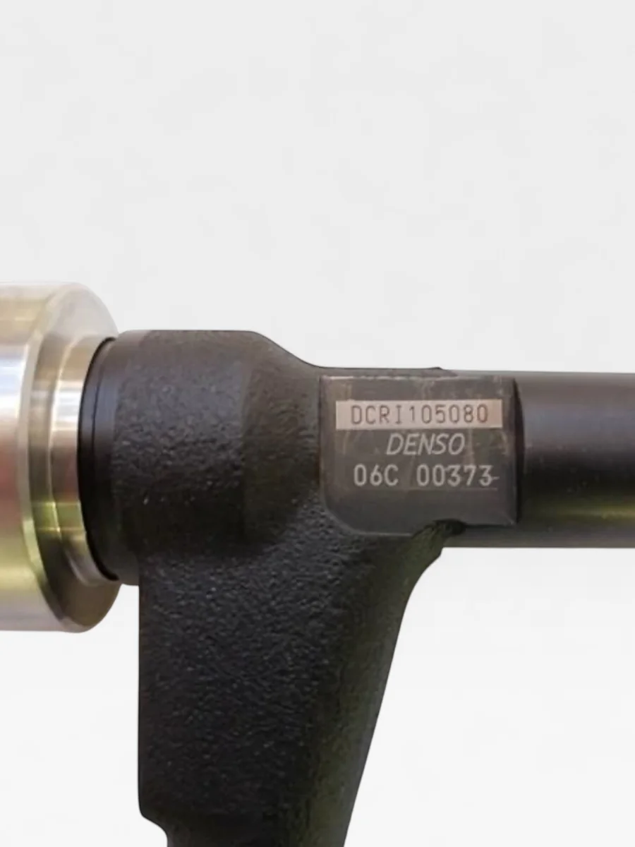Remanufactured Denso DCRI105080 diesel injector — part number close-up