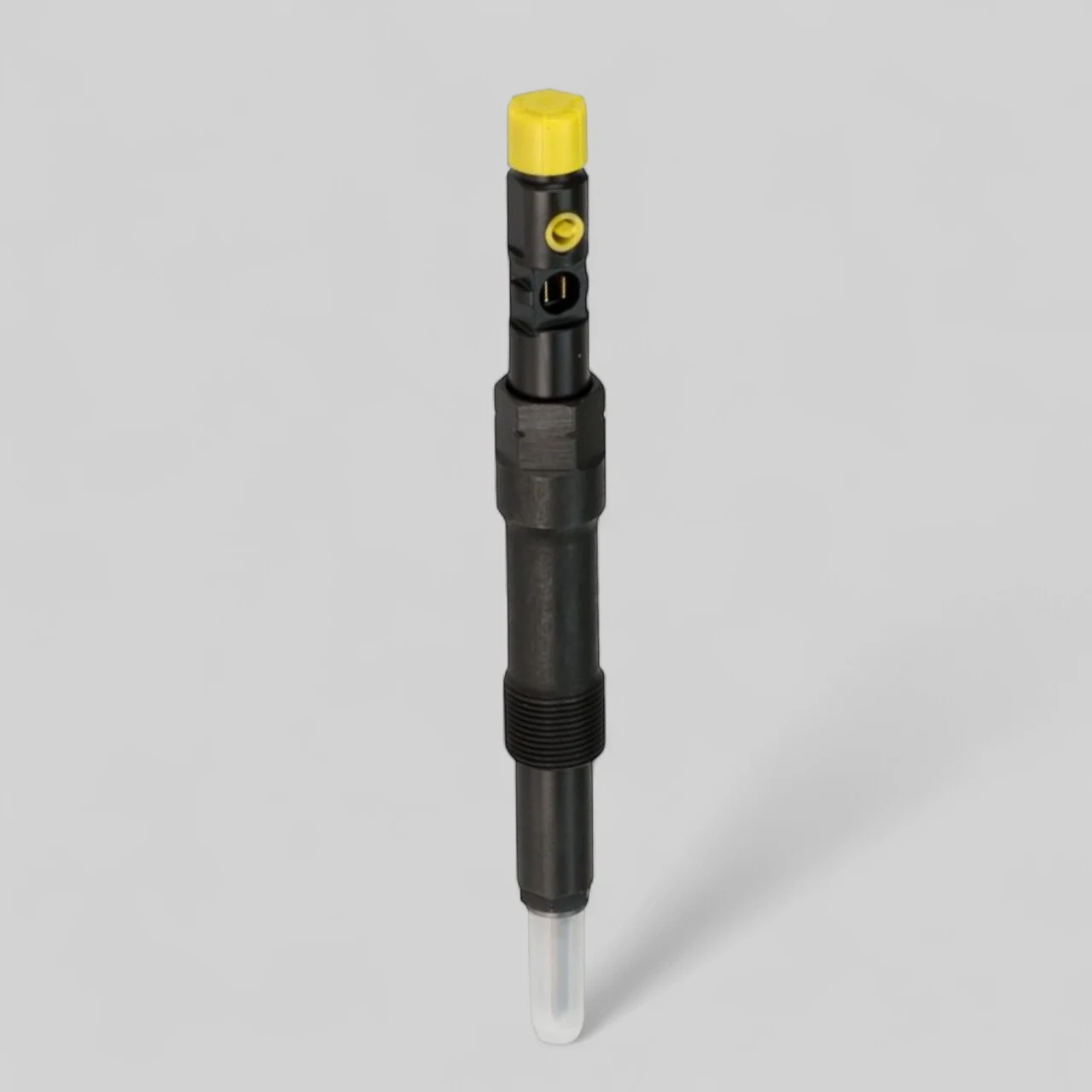 Remanufactured Delphi EJDR01101D Ford Transit diesel injector standing side view