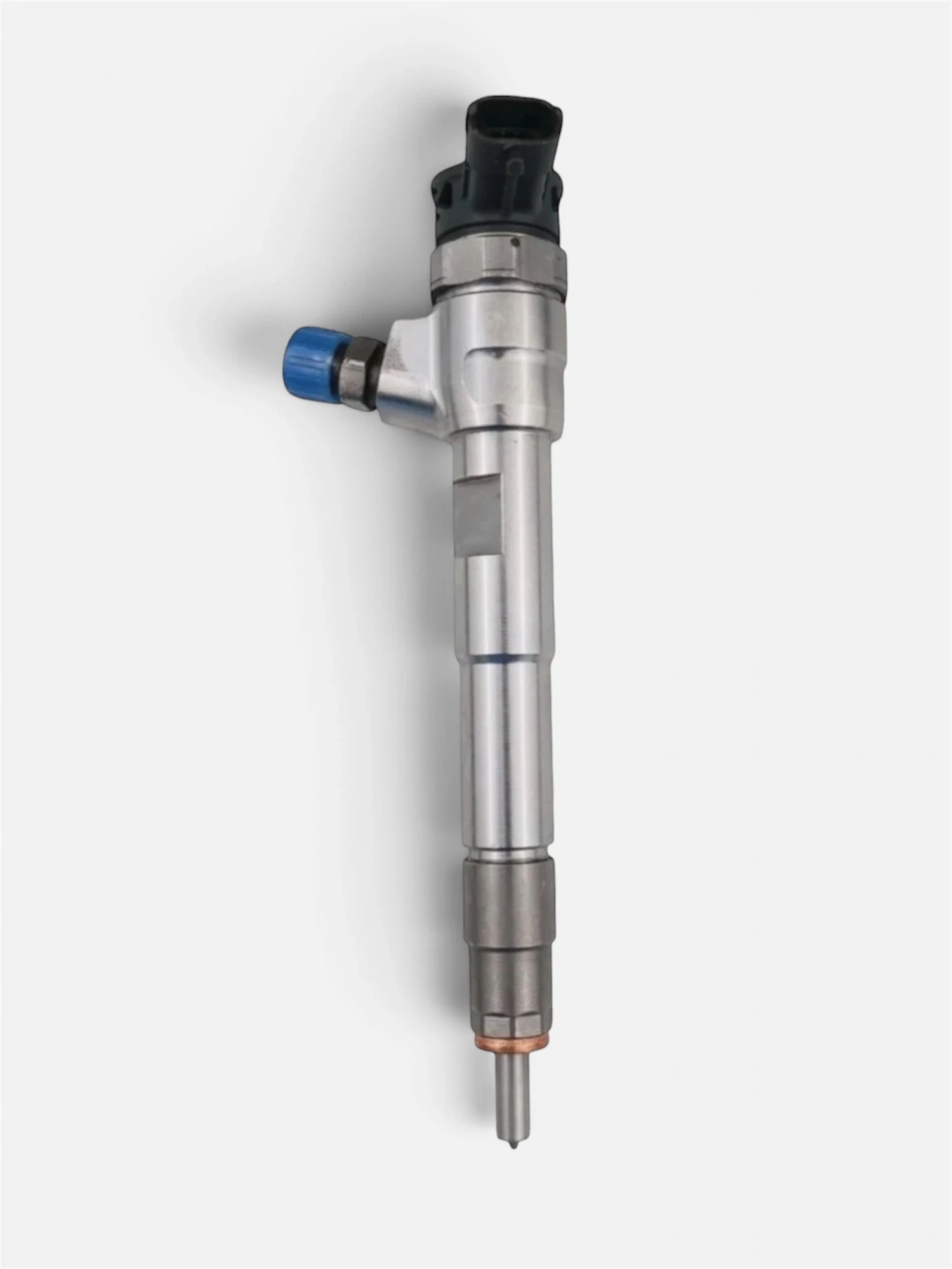 Bosch 0445110485 remanufactured diesel injector standing view