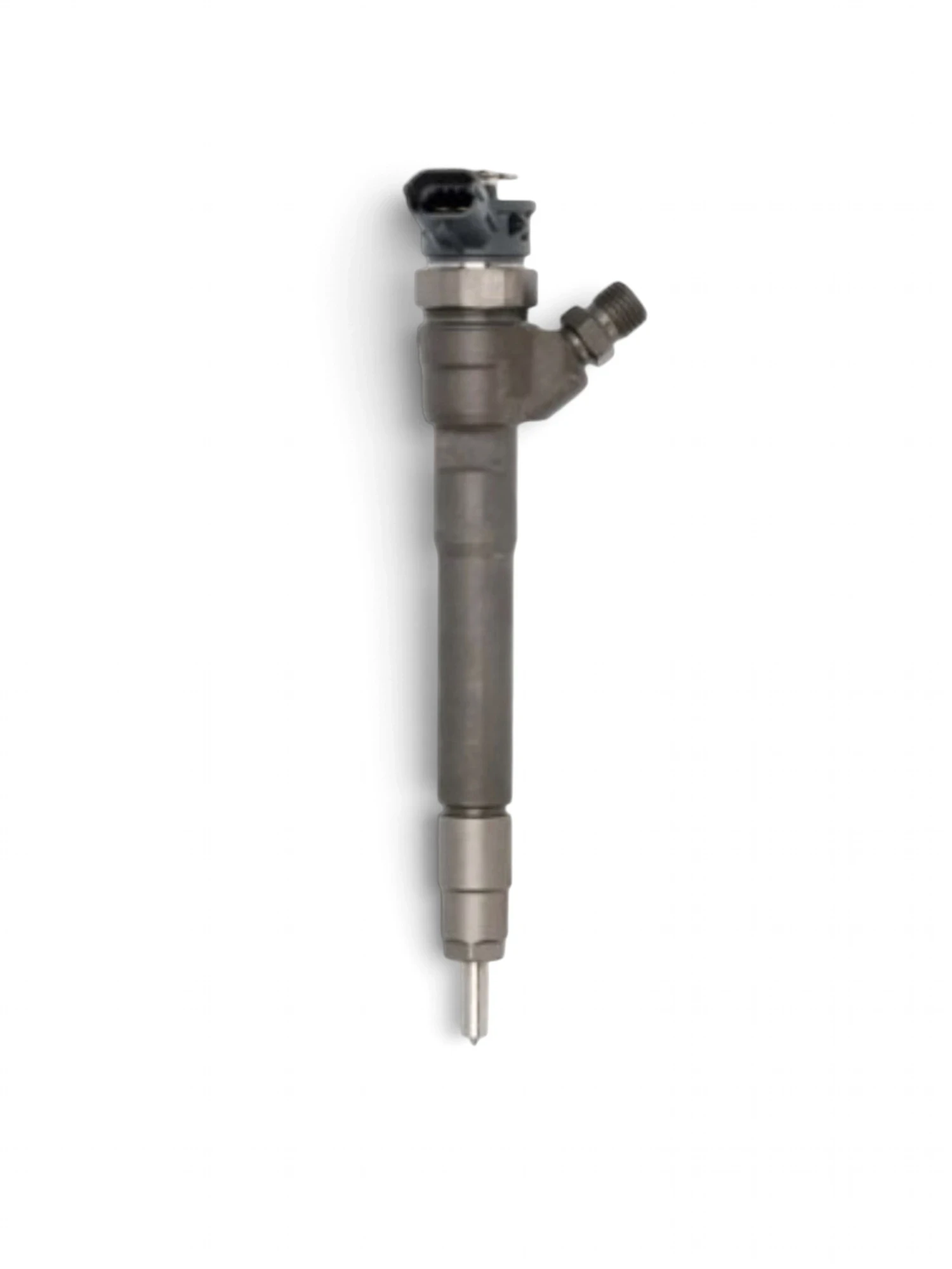 Bosch 0445110414 remanufactured diesel injector standing view