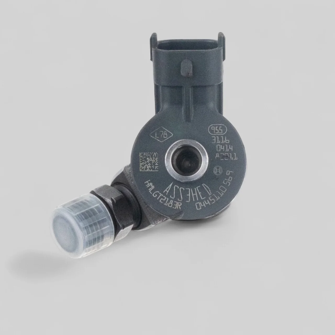 Bosch 0445110569 diesel injector — Bosch part-number markings close-up