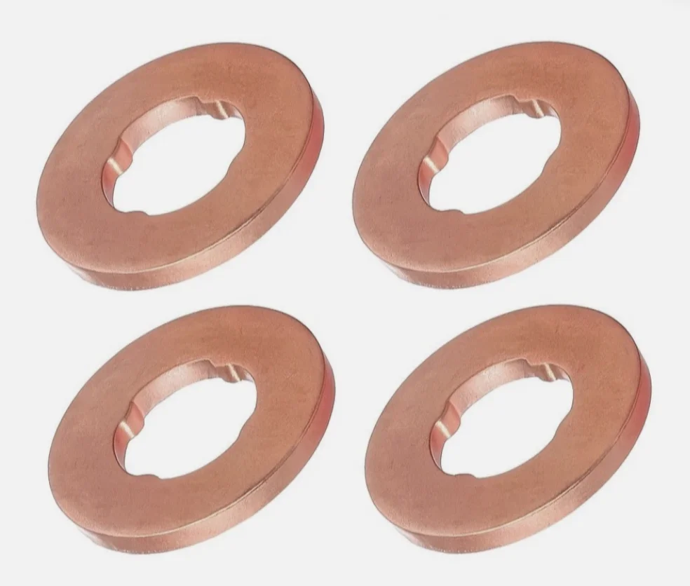 Copper injector sealing washer set for VW 1.6 TDI Siemens VDO injectors
