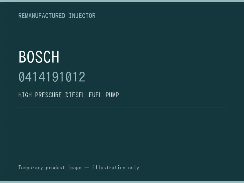 Bosch 0414191012 high pressure fuel pump listing