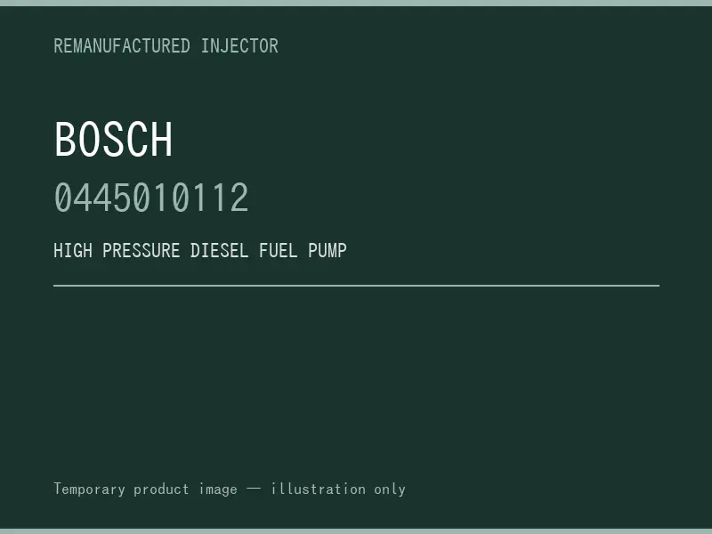 Bosch 0445010112 high pressure fuel pump listing