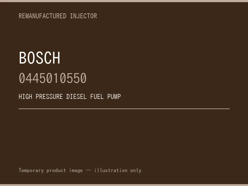 Bosch 0445010550 high pressure fuel pump listing