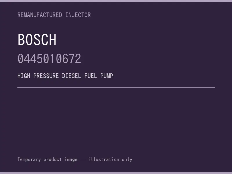 Bosch 0445010672 high pressure fuel pump listing