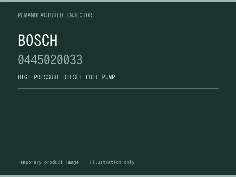 Bosch 0445020033 high pressure fuel pump listing