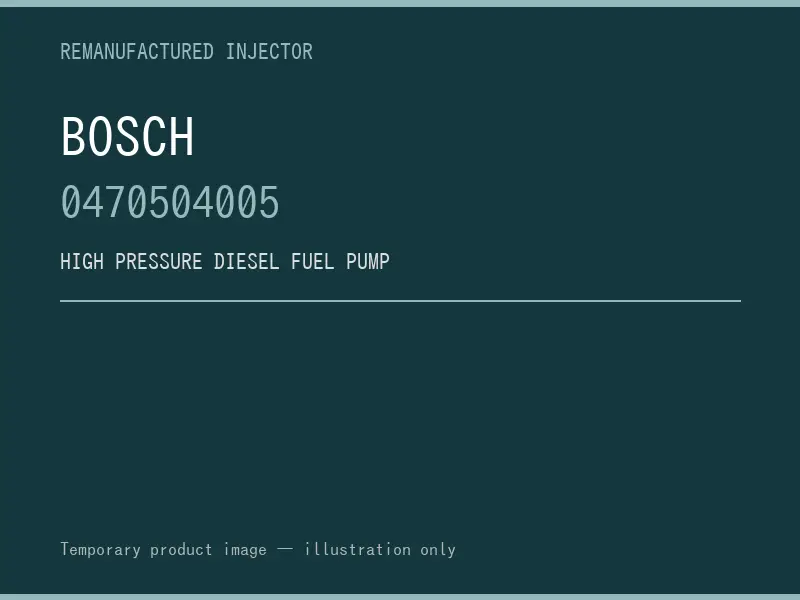 Bosch 0470504005 high pressure fuel pump listing
