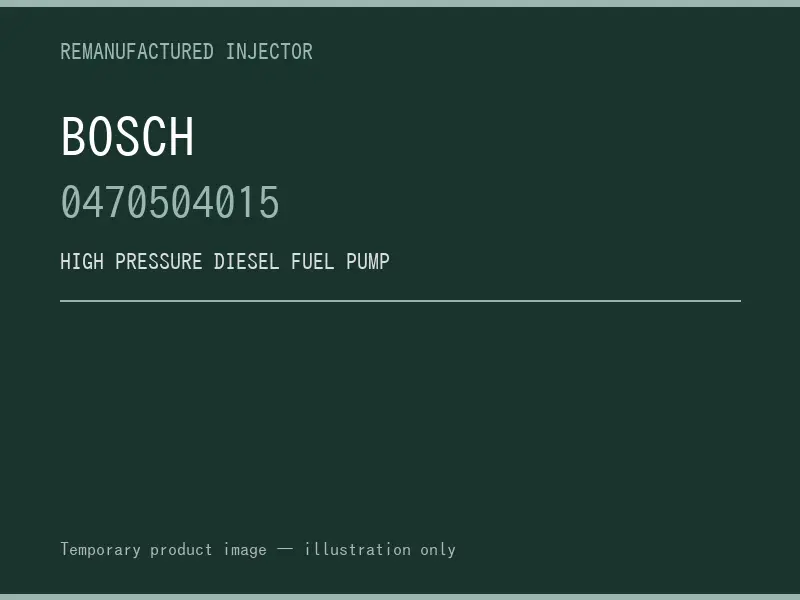 Bosch 0470504015 high pressure fuel pump listing