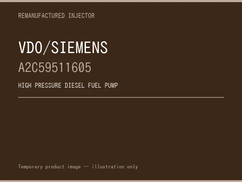 VDO/Siemens A2C59511605 high pressure fuel pump listing