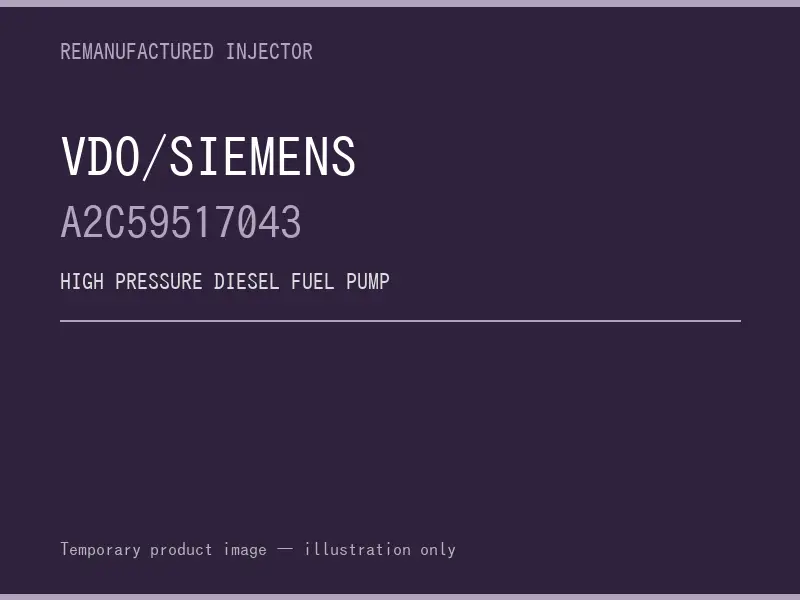 VDO/Siemens A2C59517043 high pressure fuel pump listing