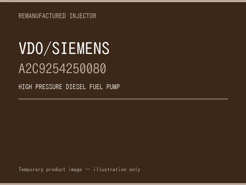 VDO/Siemens A2C9254250080 high pressure fuel pump listing
